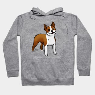 Dog - Boston Terrier - Brown Hoodie